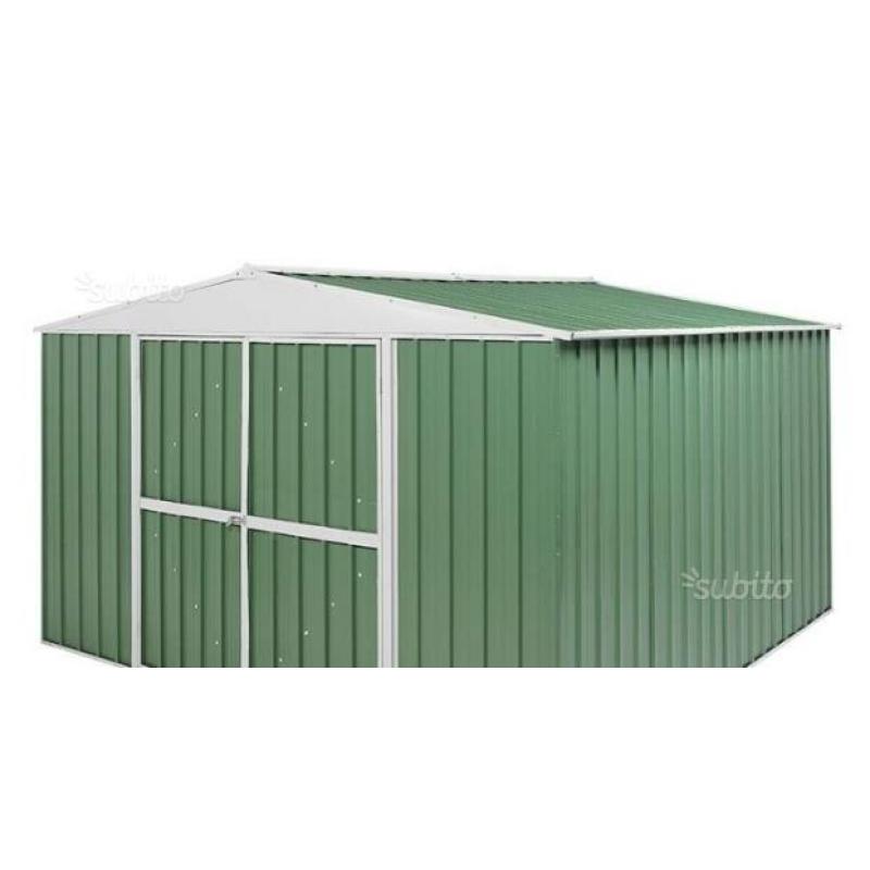 Box casetta lamiera zincata verde 3.45x2.60 2.10H